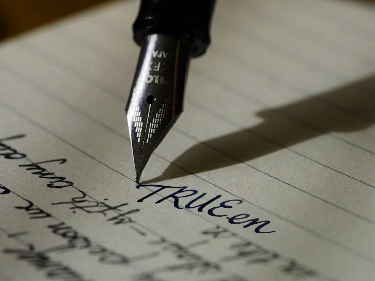 Writer working on blog post